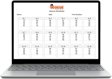 Free Abacus Worksheets